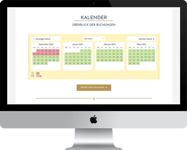 aloah_monitor-1 Monitor mit der Ansicht des Aloah Buchungskalenders